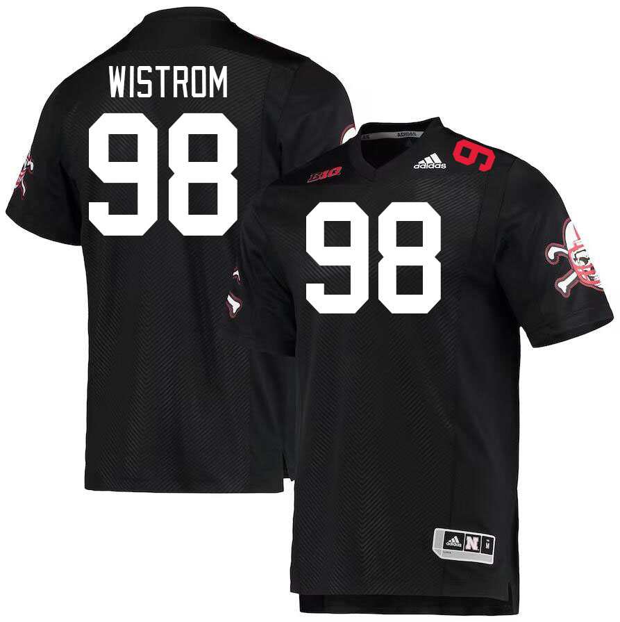 #98 Grant Wistrom Nebraska Cornhuskers Jerseys Football Stitched-Black